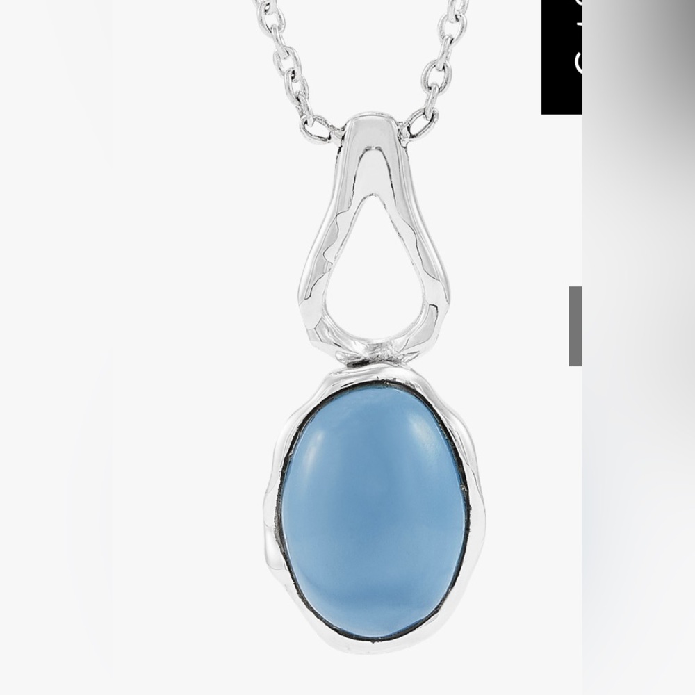 Silpada new never worn endless sky Silver Blue Necklace stamped 925 RARE